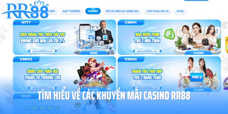 Tìm hiểu về các khuyến mãi Casino RR88